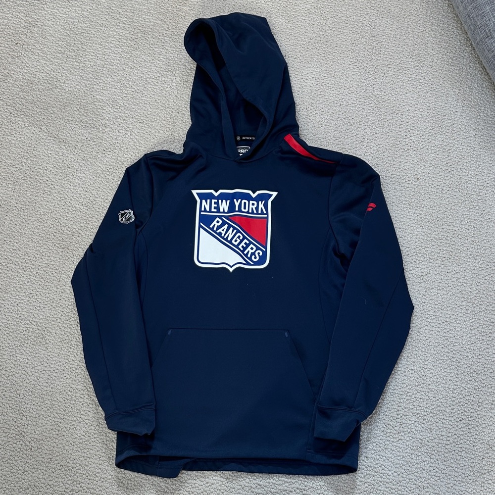 Fanatics Authentiv New York Rangers Navy Hoodie